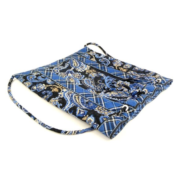 Vera Bradley Windsor Navy Quilted Drawstring Backpack - Picture 5 of 12